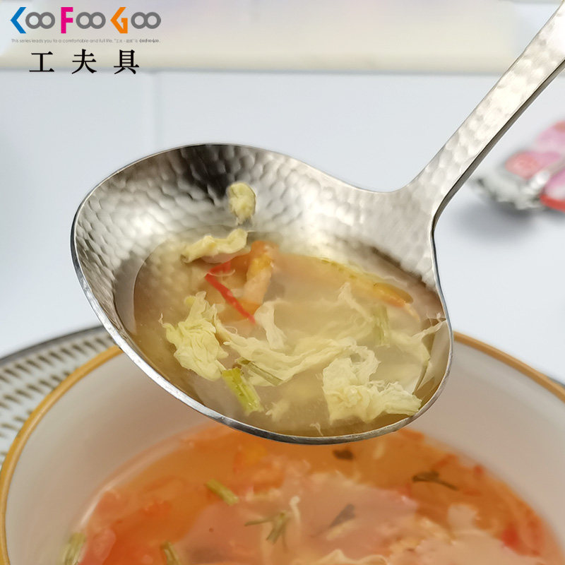 日本原装进口手工锤目纹不锈钢勺子甜品勺咖啡勺饭勺汤面勺漏勺