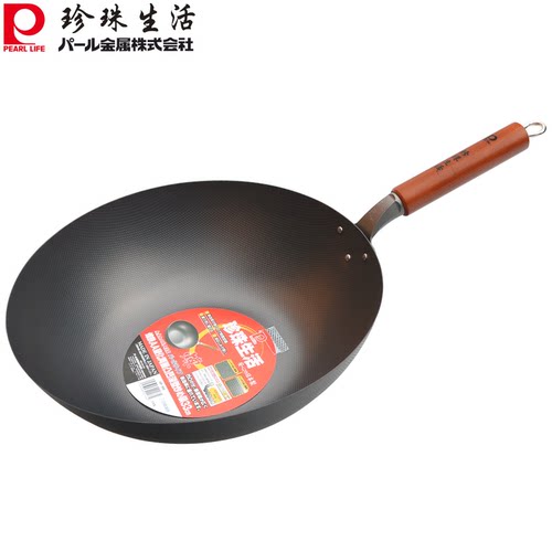 珍珠生活进口无涂层防粘家用炒锅