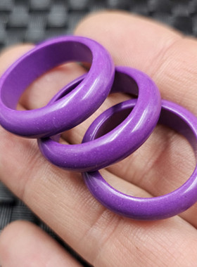 优化紫绿母仿玉石戒指紫色