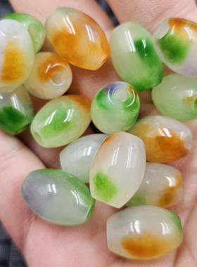 翡翠玉大孔路路通玉石挂件