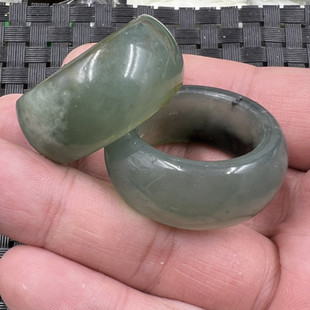 玉石戒指冰种岫玉戒指且末蓝色戒指大号岫玉多色戒指玉指环玉戒指