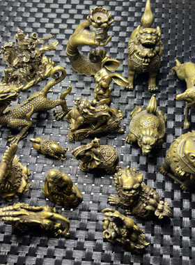 仿古铜器把件动物饰品