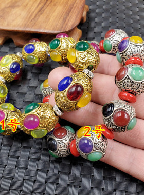 饰品手链藏银镂空手链仿古手串