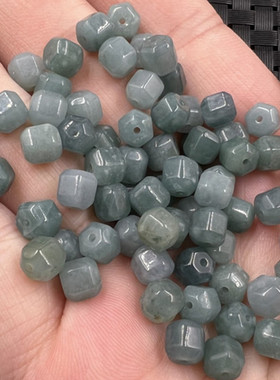 翠玉a货蓝水路路通散珠配件珠子