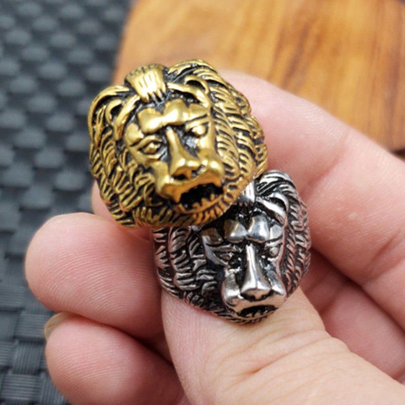 饰品戒指藏银狮子头指环