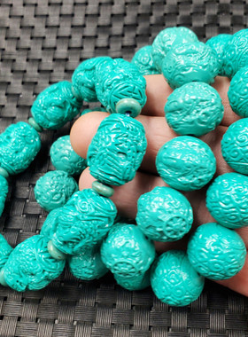 包邮优化绿松石观音玉石手链