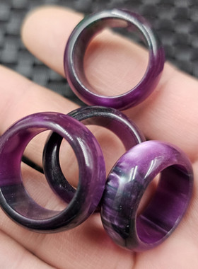 紫色蜜蜡戒指人造炫彩蜜蜡戒指