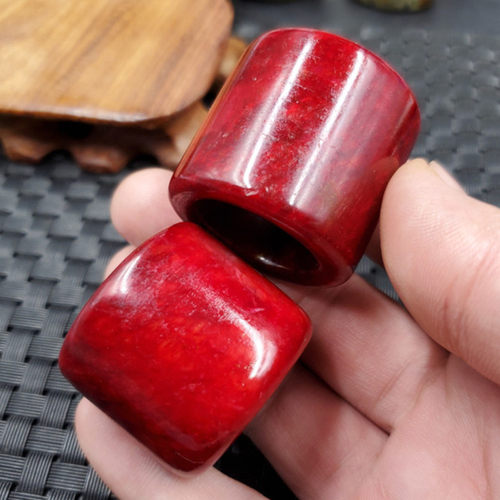 天然玉石岫玉扳指戒指玉指环