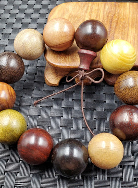 饰品天然木头毫米手串多宝珠