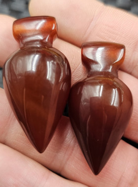 冰种红玛瑙水滴玉石挂件