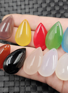 包邮冰种紫玉髓水滴玉石挂件