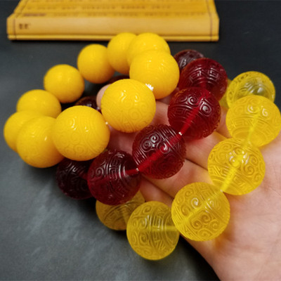 高档精美荧光浮盐水手链蜜蜡