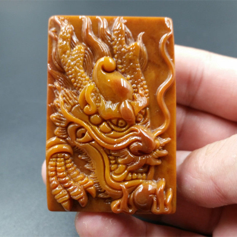 天然玉石a货黄龙玉皮带扣黄龙玉龙牌皮带扣玉石腰坠