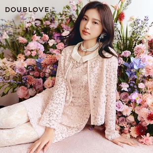 【奢感水溶蕾丝】甜美小香风外套镂空上衣DOUBLOVE贝爱25秋季新款