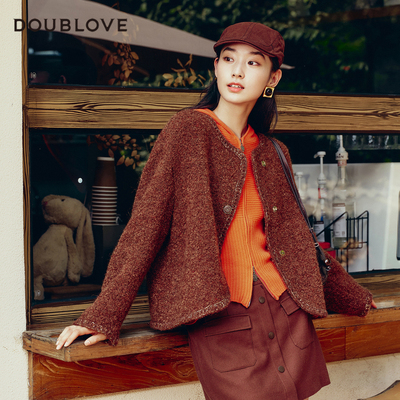 【御寒双色大衣】羊毛圈圈呢大衣