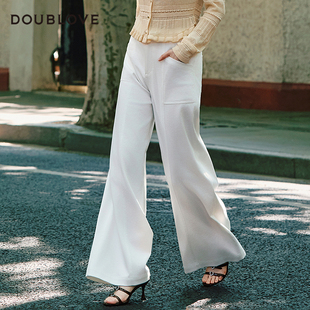 【舒爽醋酸棉】直筒牛仔裤阔腿拖地裤DOUBLOVE贝爱2025早秋新款