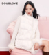 缎面醋酸羽绒服马甲外套DOUBLOVE贝爱2025冬季 暖意轻中式 新款
