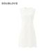 千金风收腰连衣裙背心裙DOUBLOVE贝爱2025夏季 奢感蕾丝裙 新款