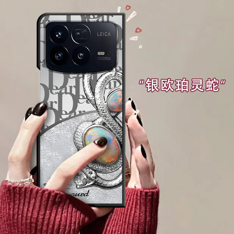 适用于小米MIXFold4手机壳2025新款全包欧珀灵蛇秋冬皮mixfold3折叠屏防摔保护套超薄创意男女款网红爆款硬壳