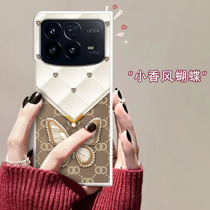 适用于小米MIXFold4手机壳2025新款全包香风蝴蝶秋冬皮mixfold3折叠屏防摔保护套超薄创意男女款网红爆款硬壳