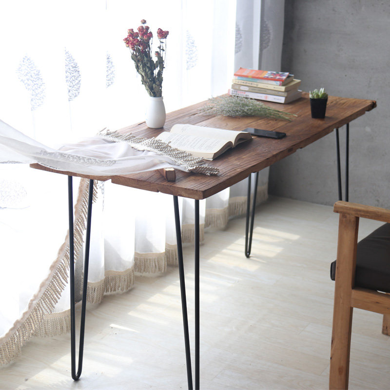 老榆木餐桌铁艺桌做旧风化书桌厂家直销吧台摄影板可定制木板茶桌|ruв категории жилой мебели, Таблица класса, обеденный стол - от Buy2taobao.com для оказания профессиональной услуги покупки агента Taobao