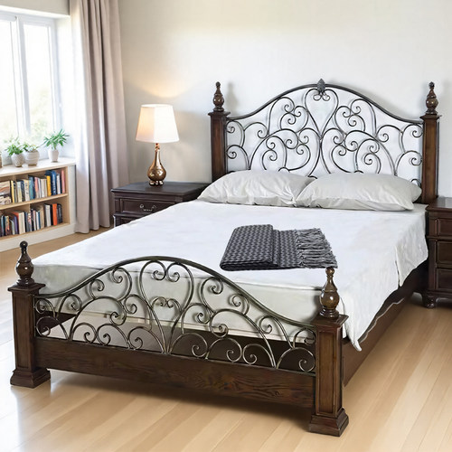 北美进口黑胡桃木双人床实木床