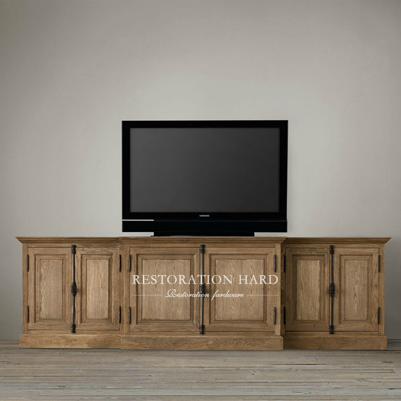 出口法国法式新古典电视柜实木简约欧式客厅美式乡村组合地柜边柜