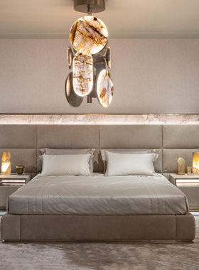 意式轻奢头层牛皮真皮床Visionnaire宽屏主卧双人大床设计师款