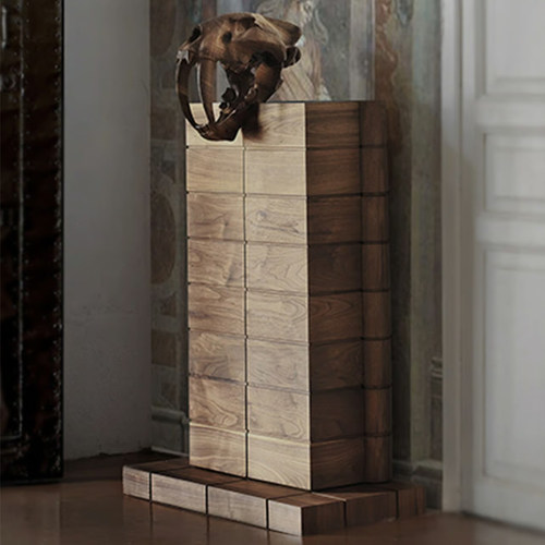 Degas德加实木酒柜Hercules剑齿虎储物柜中古风餐边柜收纳立柜