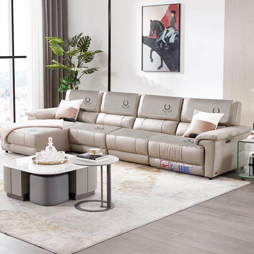 高档真皮沙发垫防滑定制专用坐垫轻奢灰色四季通用贵妃皮沙发套罩