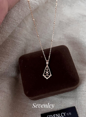 新品【小美神】中古日系~925纯银小众蕾丝项链锁骨链礼物