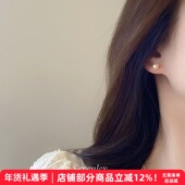 SEVENLCY布丁珠 小巧珍珠耳钉精致百搭通勤气质淡水珠银针耳环女