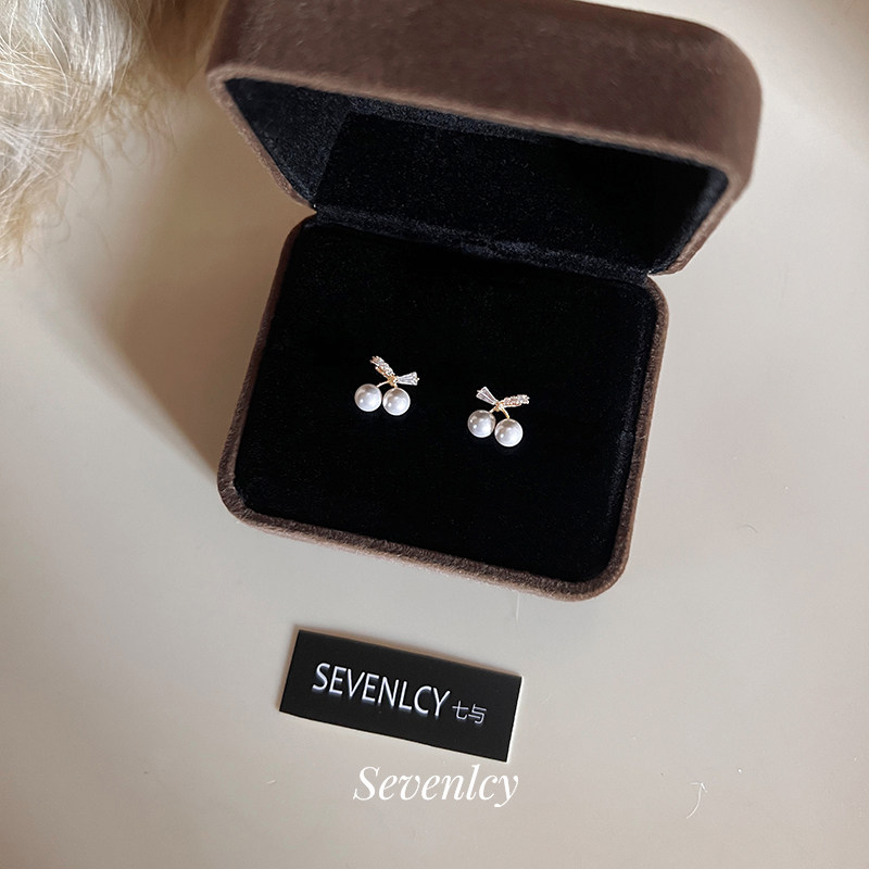 1.23上新85折【小樱桃】925银精致可爱珍珠耳钉耳环通勤日常百搭,饰品/流行首饰/时尚饰品新,耳钉,淘宝优惠券,粉丝福利购,淘宝优惠卷