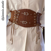 高级感配衬衫 欧美复古时尚 束腰腰带 ins风绑带腰封女2026新款 韩版