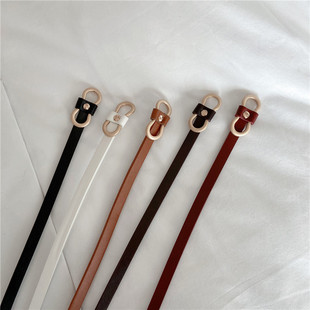 夏季细腰带时尚饰配连衣裙子女装收腰简约百搭黑色衬衫ins风皮带