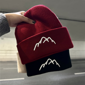 毛线帽女士秋冬季 纯色冷帽保暖防寒帽子男潮针织帽子 日系2025新款