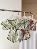 饰围脖衬衫 假领子小丝巾女披肩外搭娃娃领装 围巾防晒搭肩 薄款 夏季