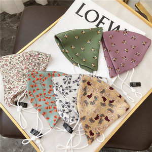 面罩薄款透气夏季防尘印花面纱女遮阳防晒透气双层户外新款百搭