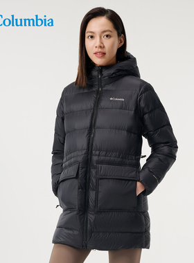 哥伦比亚户外女24秋冬新款奥米热能保暖拒水中长款羽绒服WR5479