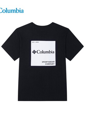 Columbia哥伦比亚户外男25春夏新款透气通勤风纯棉短袖T恤AE3130