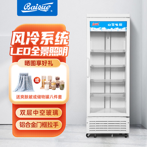 白雪冷藏柜展示柜保鲜饮料柜超市0-10度商用冰箱单门多门立式冰柜