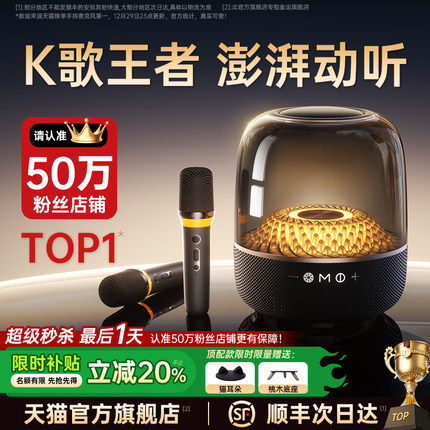 金运话筒音响一体麦克风家用K歌家庭ktv音响箱套装唱歌无线卡拉ok