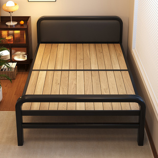 可收纳床折叠床单人新型午睡折叠床实木单人床家用简易床成人午休