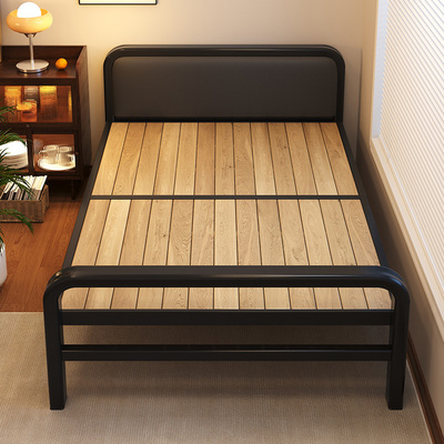 1米宽的单人床成人家用折叠床实木家用简易床成人午休神器双人1.5