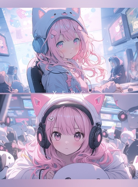 超清壁纸 电竞少女-粉萌｜5K4K壁纸IPAD电脑IMAC平板XERCXERC