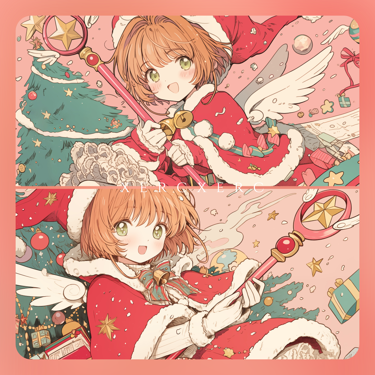 超清壁纸 百变小樱-平安｜5K4K圣诞壁纸IPAD电脑IMAC平板XERCXERC