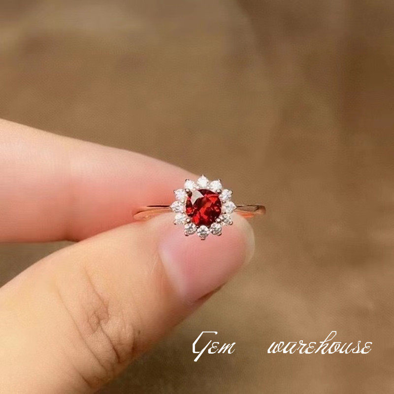 天然酒红色石榴石戒指经典戴妃款925银指圈活口精致时尚百搭饰品,饰品/流行首饰/时尚饰品新,戒指/指环,淘宝优惠券,粉丝福利购,淘宝优惠卷