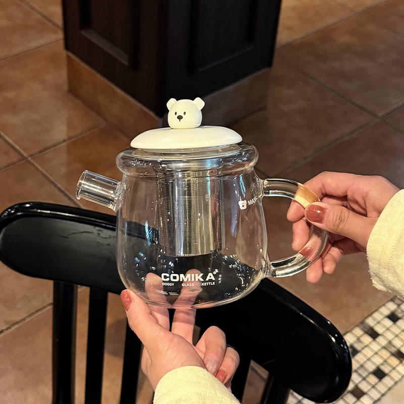 comika小狗水壶高颜值茶水分离杯