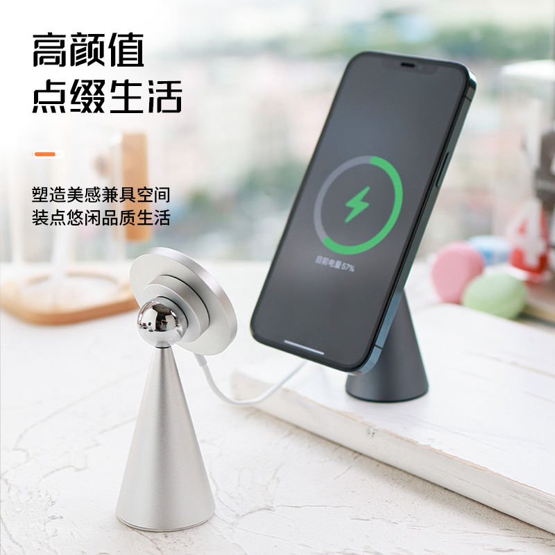 苹果Magsafe支架iPhone12Pro max磁吸无线充电器秒变手机架mini桌面床头办公立式支架专用充底座配件架子原装