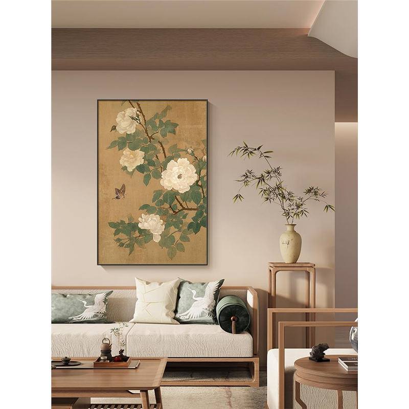 鸿伟牡丹花新中式装饰画